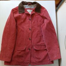 Jaqueta LL BEAN 90s Vintage Veludo Vermelho Celeiro Casaco Fazenda Feminina Tarefa Média comprar usado  Enviando para Brazil