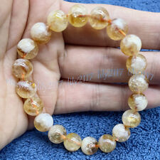 Natural Citrine 8/10mm Round Beads Healing Balance Stretch Bracelet Women Men, used for sale  Shipping to South Africa