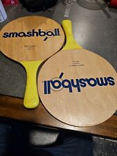 2 raquetes de madeira Smashball praia brasileira frescoball raquetes de morcegos comprar usado  Enviando para Brazil