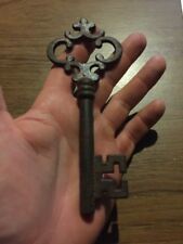 Used, Cast Iron Victorian Key HUGE SOLID METAL Cathedral Castle Patina Collector GIFT for sale  Shipping to South Africa