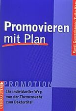 Promovieren plan ihr gebraucht kaufen  Stahnsdorf