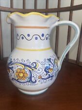 hand pitcher italy painted for sale  Newberry