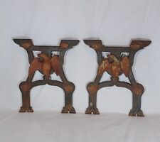 Antique American Eagle Cast Iron Stove Or Table Bench Bases, Federal, Salvaged, used for sale  Shipping to South Africa