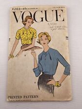Vogue 9203 blouse for sale  Shipping to Ireland