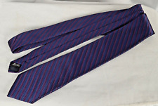 Gravata PAUL SMITH listrada roxa italiana de seda 3" de largura 59" de comprimento comprar usado  Enviando para Brazil
