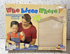 Usado, Who Lives Where? Estuche de madera para juegos de memoria a juego para niños caja original - Cadaco 2004 segunda mano  Embacar hacia Argentina