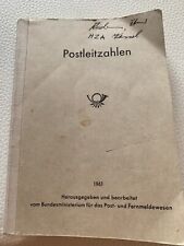 Postleitzahlbuch 1961 register gebraucht kaufen  Korbach