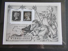 GB QEII 1990 Penny Black Anniversary Miniature Sheet Royal Mail Price £1 M/N/H for sale  Shipping to South Africa