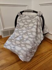 Go By Goldbug Baby Car Seat Canopy Shade Cover Gray/White Clouds Gender Neutral for sale  Shipping to South Africa