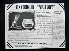 1898 Dr. H. Sanche oxydonor "Victory" Falsa medicina e curas milagrosas de anúncio de impressão de cura ~ Saúde Vigorosa comprar usado  Enviando para Brazil
