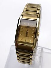 Relógio Technos quartzo feminino 20 mm mostrador dourado fabricado na Suíça quadrado vintage TE.9410-058U, usado comprar usado  Enviando para Brazil