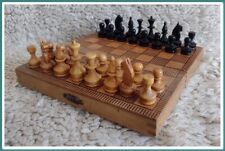 Ajedrez de madera vintage, años 60 antiguo, ajedrez de madera, conjunto completo #10424 segunda mano  Embacar hacia Argentina