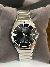 Usado, Relógio masculino BULOVA mostrador preto clássico aço inoxidável - 96B149 MSRP: US$ 325 comprar usado  Enviando para Brazil