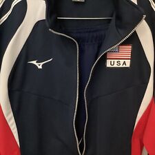 Terno de pista Mizuno Team USA com zíper aquecimento com duas calças e uma jaqueta azul masculina GG comprar usado  Enviando para Brazil