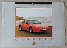 Ginetta g32 brochure for sale  BOURNE
