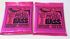 Cordas de guitarra Ernie Ball Super Slinky níquel ferida 45-100 baixo 2834 - Lote de 2 comprar usado  Enviando para Brazil