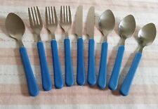 Cutlery blue handles for sale  SELBY