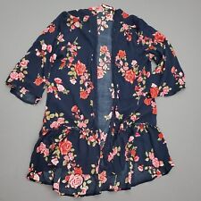 Jaqueta Maurices Feminina Média M Manga 3/4 Kimono Frente Aberta Peplum Rosa Azul comprar usado  Enviando para Brazil