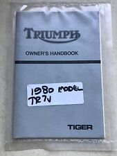 Triumph owners handbook for sale  WARRINGTON