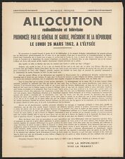 Affiche originale allocution d'occasion  Avignon