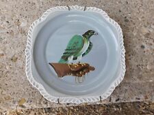 VINTAGE RARE HARKERWARE HAND PAINTED FALCONRY PLATE W/HANGER for sale  Shipping to South Africa