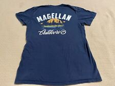 Magellan Outdoors T Shirt Mens Medium Navy Blue Short Sleeve Lake Canoe Fishing for sale  Shipping to South Africa