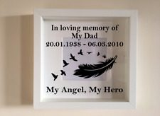 Box Frame Vinyl Decal Sticker Wall art Quote In Loving memory of my dad for sale  Shipping to South Africa