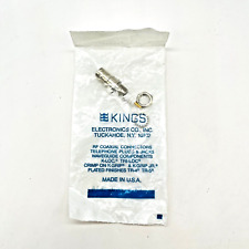 Kings 1704-1 SHV Coaxial Connector, Straight Bulkhead Jack, Solder, Brass, used for sale  Shipping to South Africa