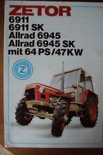 Broszura ZETOR 6911 6911SK Allrad 6945 Allrad 6945 SK z 64KM Oryginał na sprzedaż  Wysyłka do Poland