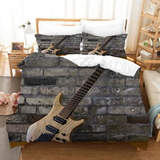 Conjunto de roupa de cama queen size casal capa de edredom guitarra rock fronha comprar usado  Enviando para Brazil
