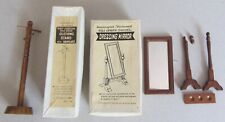 VTG SHACKMAN~DOLLHOUSE HANDCRAFTED CLOTHING STAND & DRESSING MIRROR~w/ORIG BOXES for sale  Shipping to South Africa