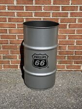 Vintage Phillip 66 Oil Barrel Drum Trash Can Garage Art Shop Motor Oil for sale  Ellicott City