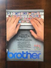 1988 de colección anuncio impreso original Brother máquinas de escribir máquina de escribir olímpica oficial segunda mano  Embacar hacia Argentina