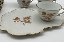 Conjunto de prato e xícara de porcelana Limoges França, design dourado e branco, usado comprar usado  Enviando para Brazil