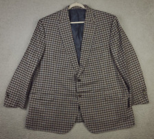 Custom Tailored Dormeuil Amadeus Wool Multicolored Checked Sport Coat Men's 54R for sale  Shipping to South Africa