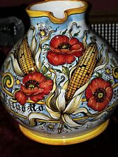 Jarro/jarro italiano enorme feito à mão/pintado na Itália jarro grande vintage Poppy’s comprar usado  Enviando para Brazil