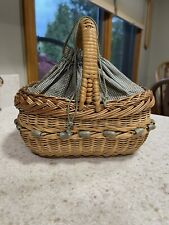 baskets wicker lined cloth for sale  Valparaiso