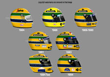 Usado, X2 Ayrton Senna F1 adesivos capacete vinil 1984 -1994 McLaren Lotus - Scuderia GP comprar usado  Enviando para Brazil