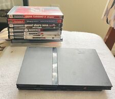 HUGE BUNDLE!! SONY PlayStation 2 (PS2) Slim Console W/ 3 Remotes 10 Games Memory, used for sale  Shipping to South Africa