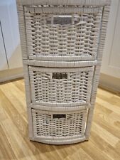 Wicker white drawers. for sale  TAMWORTH