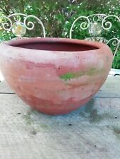 Victorian Hand Thrown Round Roll Top Terracotta Pot Plants Flowers Cacti Herbs for sale  Shipping to South Africa