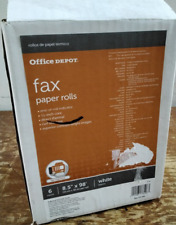 Papel fax Office Depot 8 1/2" x 98' 1/2" núcleo 6 rolos #374-280 comprar usado  Enviando para Brazil