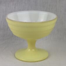 Hazel Atlas Moderntone Footed Dessert Bowl Yellow Sherbet  for sale  Shipping to South Africa
