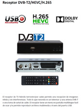 Usado Receptor TDT HD HEVC/H.265 , USBx2, HDMI, SCART Euroconector, Mando 2 en 1, usado segunda mano  Embacar hacia Argentina
