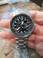 Citizen Promaster Nighthawk Eco-Drive Pilot GMT relógio masculino B877-S015693 bom!! comprar usado  Enviando para Brazil