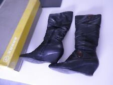 Women's Bronx Heel Black Calf high Boots size 5 UK for sale  Shipping to South Africa