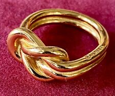 Autêntico anel de cachecol HERMES design de nó atame tom dourado! FORMA INCRÍVEL, usado comprar usado  Enviando para Brazil