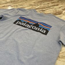Patagonia Shirt Adult Medium Blue White Outdoors Mountains Camping Hiking Mens for sale  Shipping to South Africa
