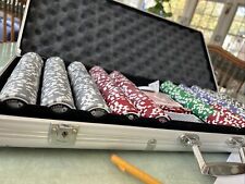 Juego de fichas de póquer profesional de 600 piezas Texas Hold Em con estuche de aluminio SENSACIÓN REAL, usado segunda mano  Embacar hacia Argentina