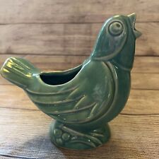 Vintage McCoy Pottery 1940’s Aqua Turquoise 7” Tall Singing Bird Planter, used for sale  Shipping to South Africa